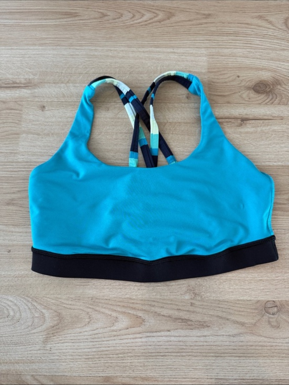 Lululemon Teal Strappy Sports Bralette - Women's Active Crop Top